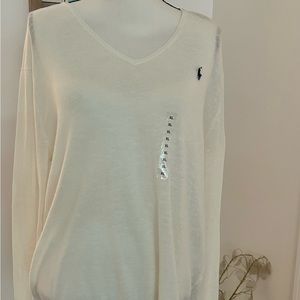 Ralph Lauren Linen Blend Boyfriend Sweater